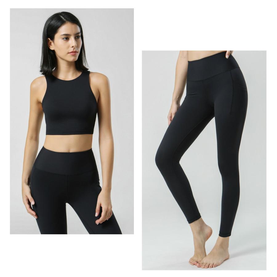 ヨガウェア レディース 上下セット おしゃれ シンプル セットアップ