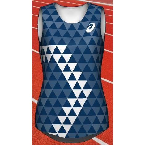 ASICS - アシックス プリントオーダーコンポ受注生み出すこと 駈けっくらティーシャツ（レディス）レギュラー影ぼうし ソフトドライニット原料品 PA03R-NWTFPOSCW 陸上用シャツ-スポーツ