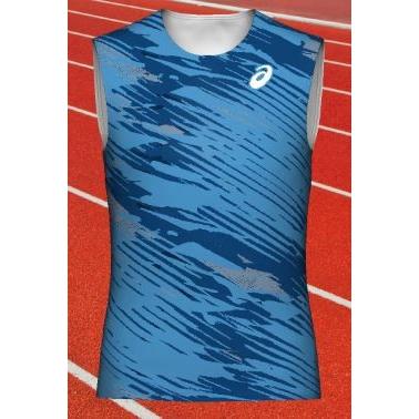 ASICS - アシックス プリントオーダーコンポ受注生み出すこと レーシングシャツNS（メンズ）2WAYトリコットFD原料品 PX14-NWTFPO 陸上用シャツ-陸上、トラック、フィールド-スポーツ