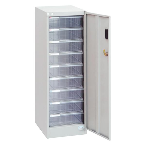 ナカバヤシ　アバンテV2セキュリティフロアケース　A4　タテ型　深9段　ニューグレー　AF-SM9ニューグレー アバンテV2フロアケース A4タテ型 浅18段×2列 シロ | フロアケース