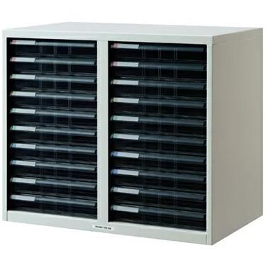 ナカバヤシ　アバンテV2レターケース　A4　タテ型　浅10段×2列　ニューグレー　AL-S20