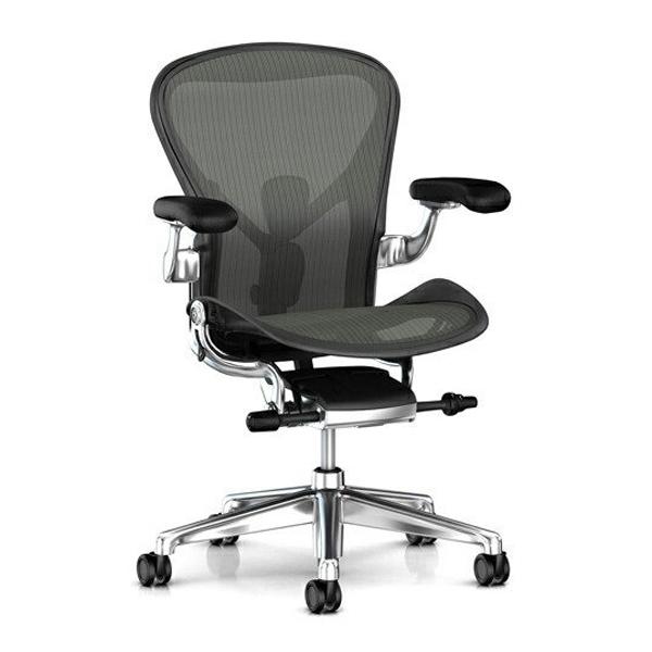 HermanMiller　Aeron Chairs Remastered(アーロンチェア リマスタード)　グラファイト　AER1B23DFALP｜jimu-zo