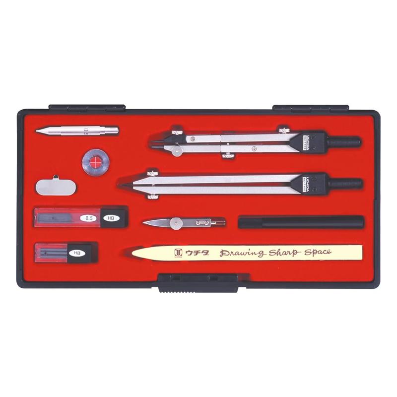 ウチダ KD型製図器 SEセット 12品組A(烏口抜き) [ 1-730-7029 ] : 事務