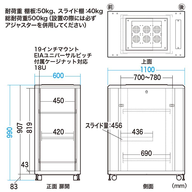 SANWA SUPPLY サンワサプライ 19インチマウントサーバーラック SANWA SUPPLY サンワサプライ 19インチマウントサーバーラック