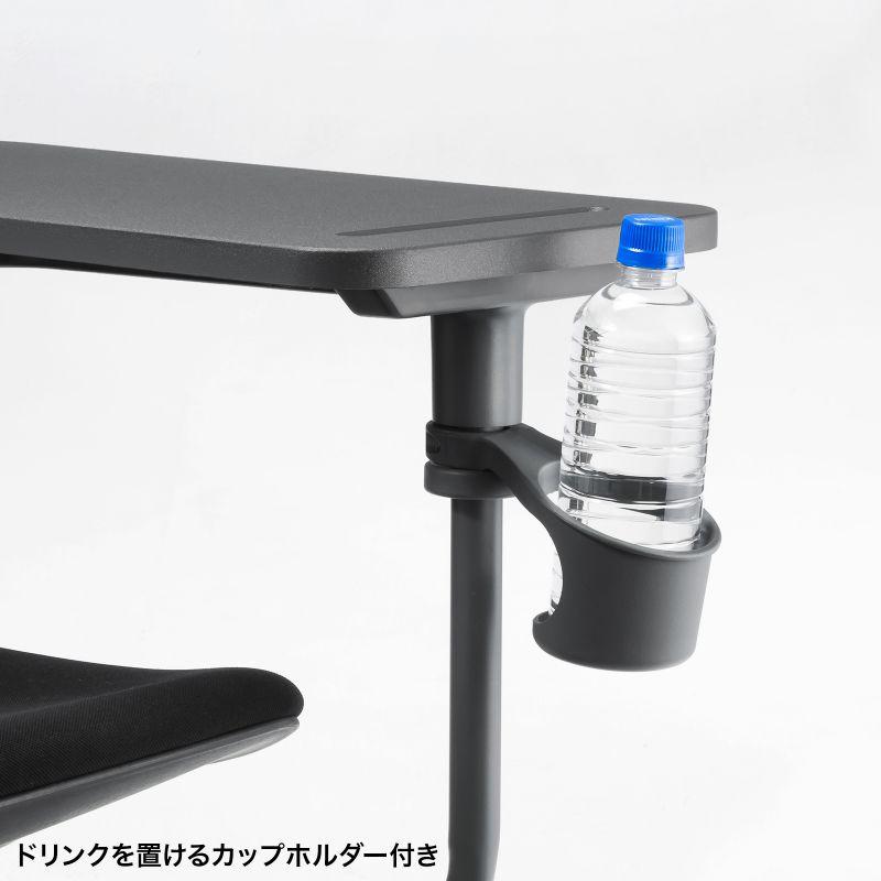 サンワサプライ　ミーティングチェア　テーブル付き(ブラック)　SNC-T165BK