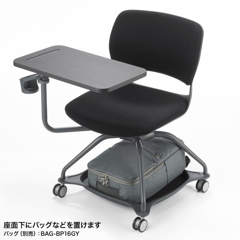 サンワサプライ　ミーティングチェア　テーブル付き(ブラック)　SNC-T165BK
