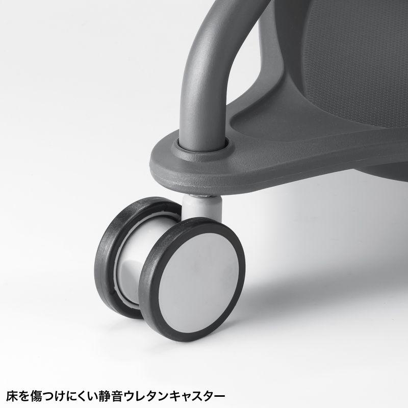 サンワサプライ　ミーティングチェア　テーブル付き(ブラック)　SNC-T165BK