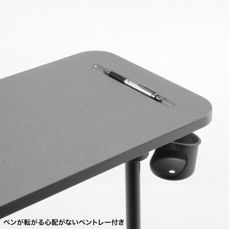 サンワサプライ　ミーティングチェア　テーブル付き(ブラック)　SNC-T165BK