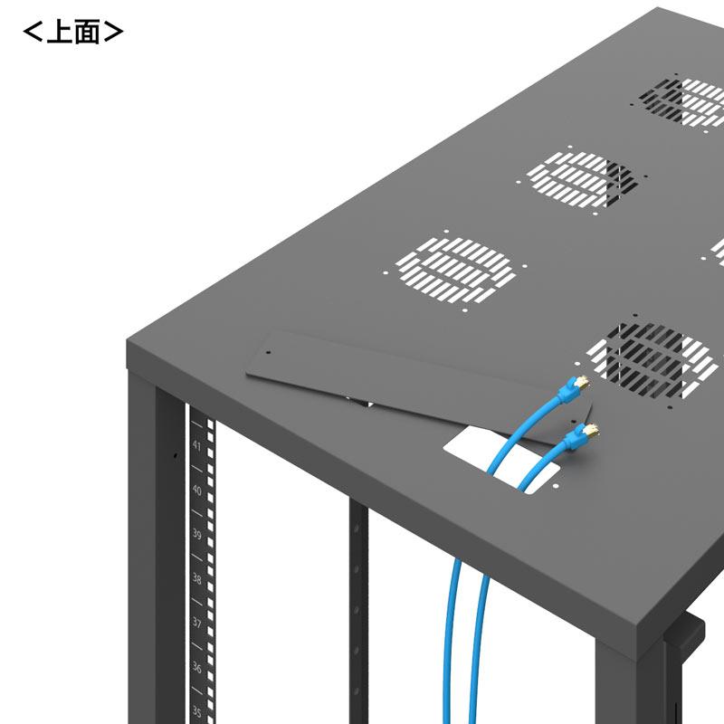 サンワサプライ　19インチサーバーラック　パネルなし(42U)　ブラック　CP-SVN4210NPBKN_3