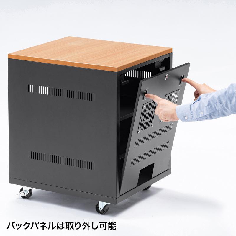 サンワサプライ 扉付き機器収納ボックス(幅450・高さ600mm・木目天板) CP-SBOX4560の画像