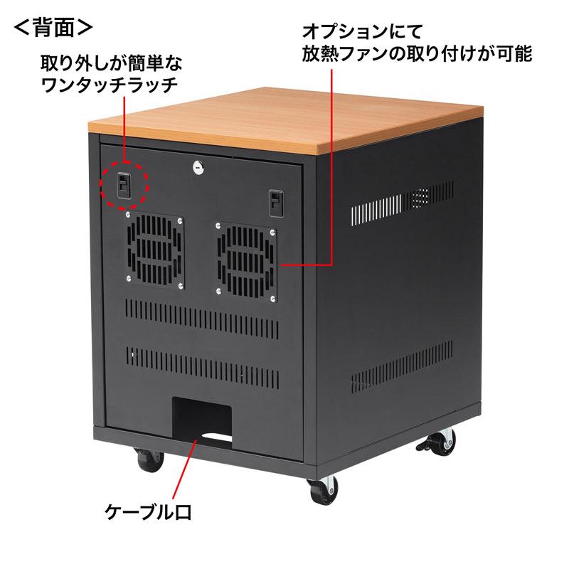 サンワサプライ 扉付き機器収納ボックス(幅450・高さ600mm・木目天板) CP-SBOX4560の画像