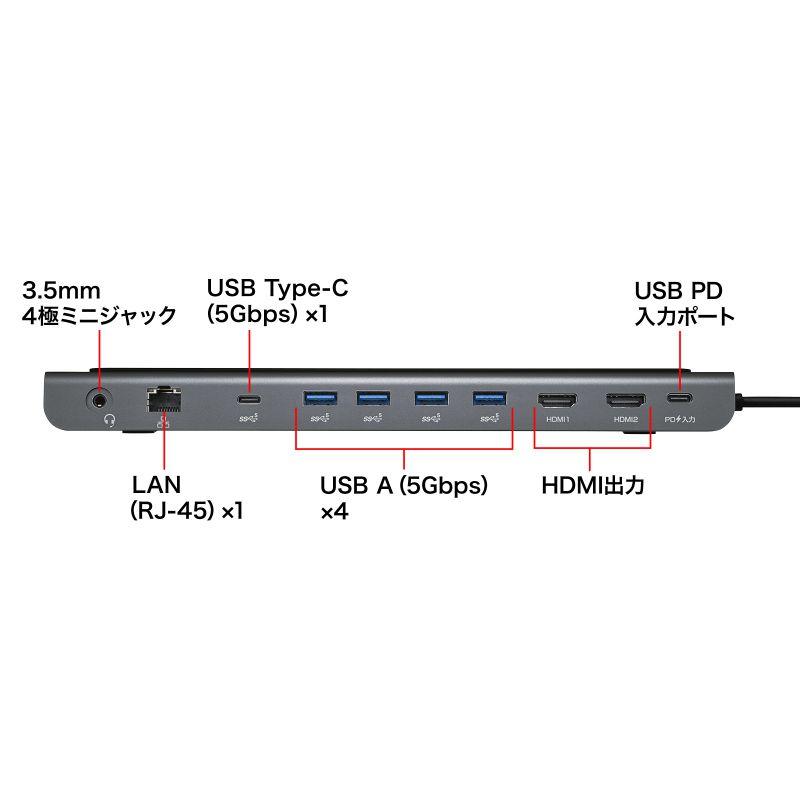 SANWA SUPPLY（サンワサプライ） USB Type-Cドッキングステーション