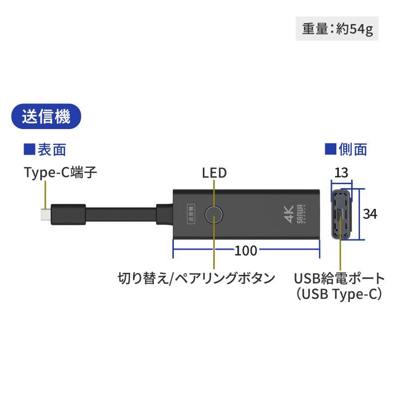 SANWA SUPPLY サンワサプライ 4K対応ワイヤレスHDMI SANWA SUPPLY サンワサプライ 4K対応ワイヤレスHDMI