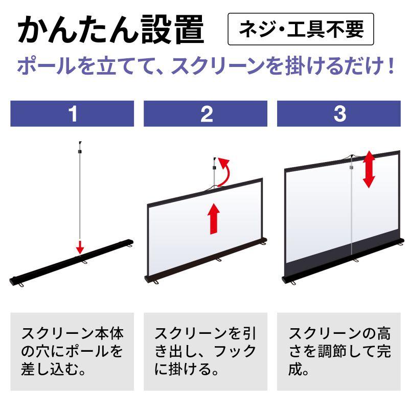 SANWA SUPPLY（サンワサプライ） プロジェクタースクリーン(床置き式