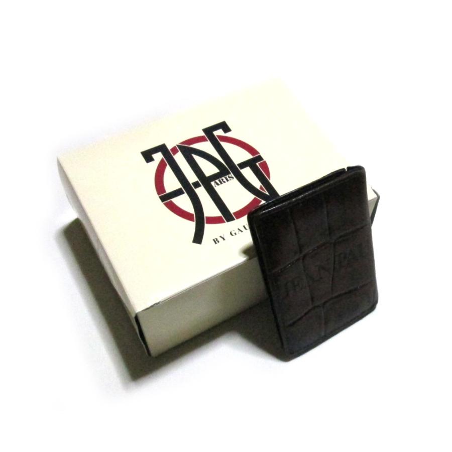 JEAN PAUL GAULTIER 廃盤クロコエンボスレザーカードケース 小物 JEAN PAUL GAULTIER 廃盤クロコエンボスレザーカードケース 小物