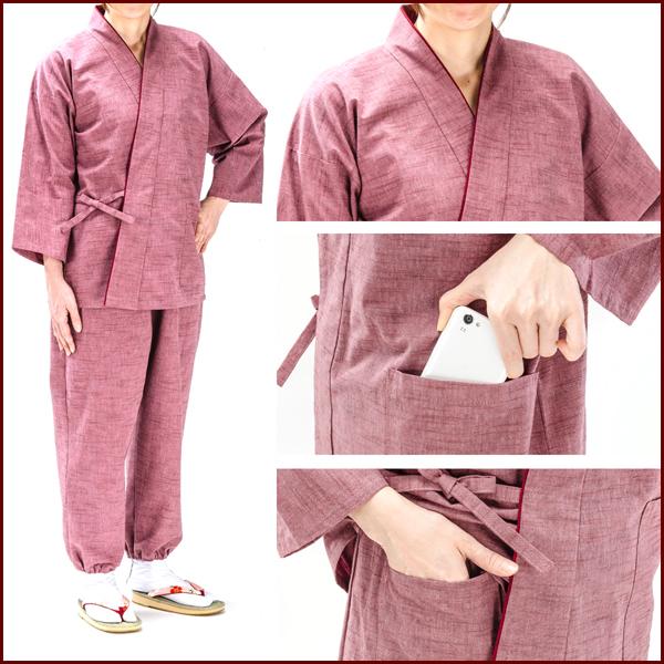 作務衣 紬織 日本製 女性用 レディース 婦人 女性 春 夏 秋 ３シーズン対応  敬老の日 誕生日 プレゼントに最適  送料無料 筒袖仕様 作務衣 紬織 日本製 女性用 レディース 婦人 女性 春 夏 秋 3シーズン