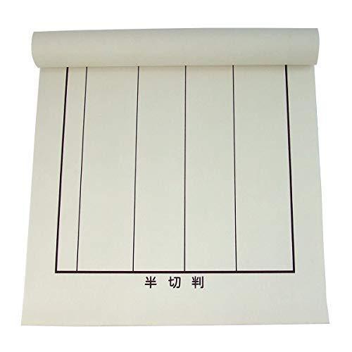 書道下敷き 半切判 450 1510mm 罫線入り 名前枠あり 樹脂ベージュ 書道下敷