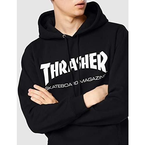 冬バーゲン 特別送料無料 スラッシャー Thrasher スラッシャー メンズ L Black White おしゃれ トレーナー Hoodie Mag Th8501 ブランドロゴ スウェットパーカー トップス Www Reinnec Cl