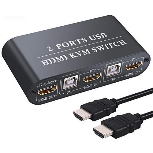 Linkfor Kvmスイッチ Hdmi 2ポート 4kx2k 30hz Hdmi1 4 Usb2 0対応 Usbキーボード マウスを共有 パソコン切替器 Pc 2台用 Usb その他分配器 切替器 Www Mantraman Com Mx