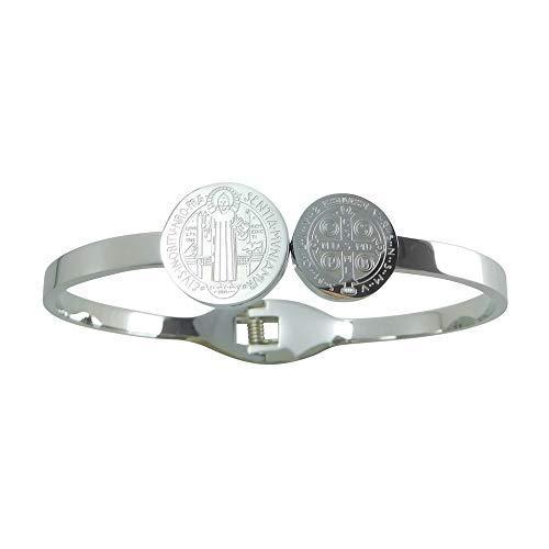 売れ筋ランキングも ノーブランド品 聖ベネディクト ブレスレット バングル メダイ メンズアクセサリー