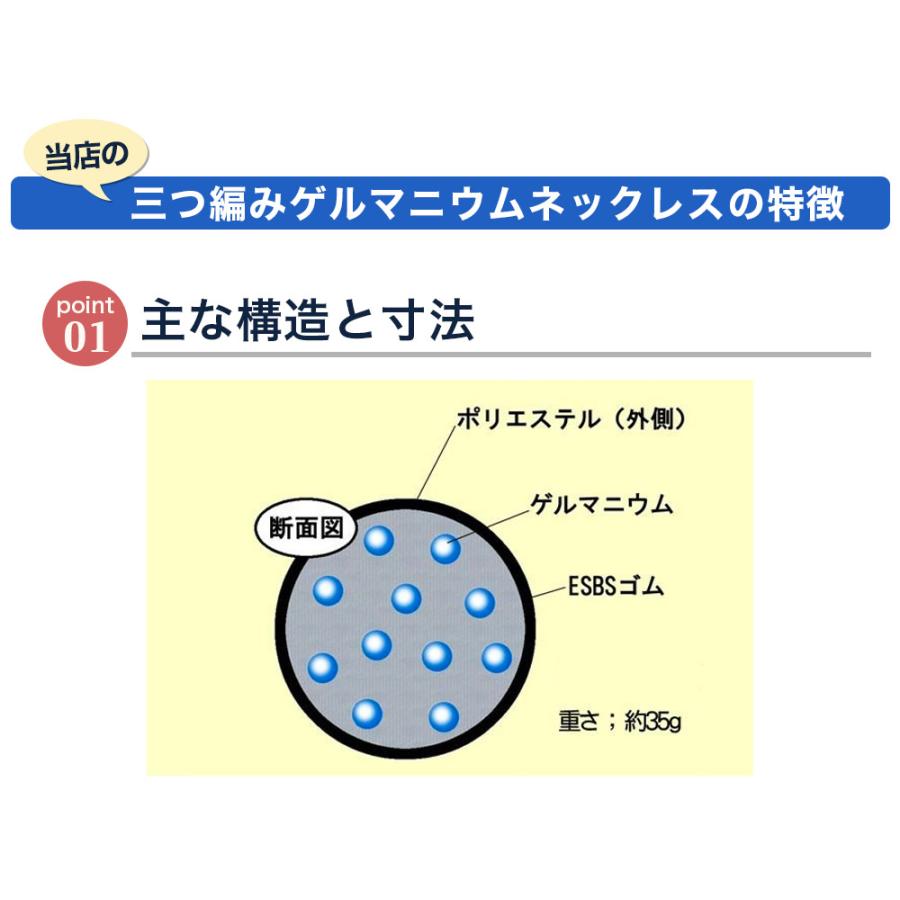 ゲルマニウム ネックレス 三つ編み メンズ レディース 布製 おしゃれ 人気 スポーツ ゴルフ サッカー マラソン 野球 ３つ編み 送料無料｜jindai｜06