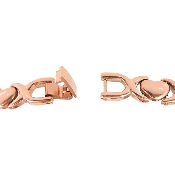 女性用チタン製ゲルマニウムブレスレット13粒 スポーツ 健康 ピンク 