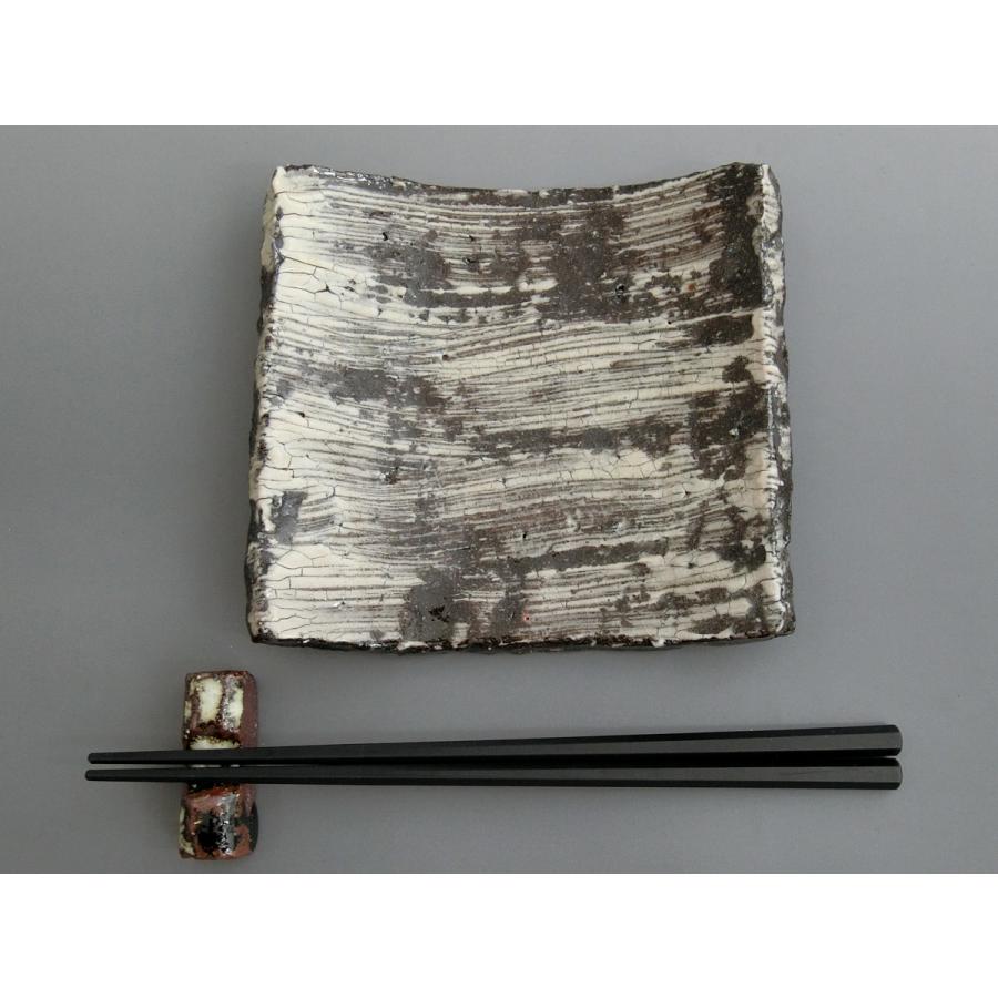 中川自然坊窯　刷毛目唐津角皿（小）　2客　唐津焼 |  | 01