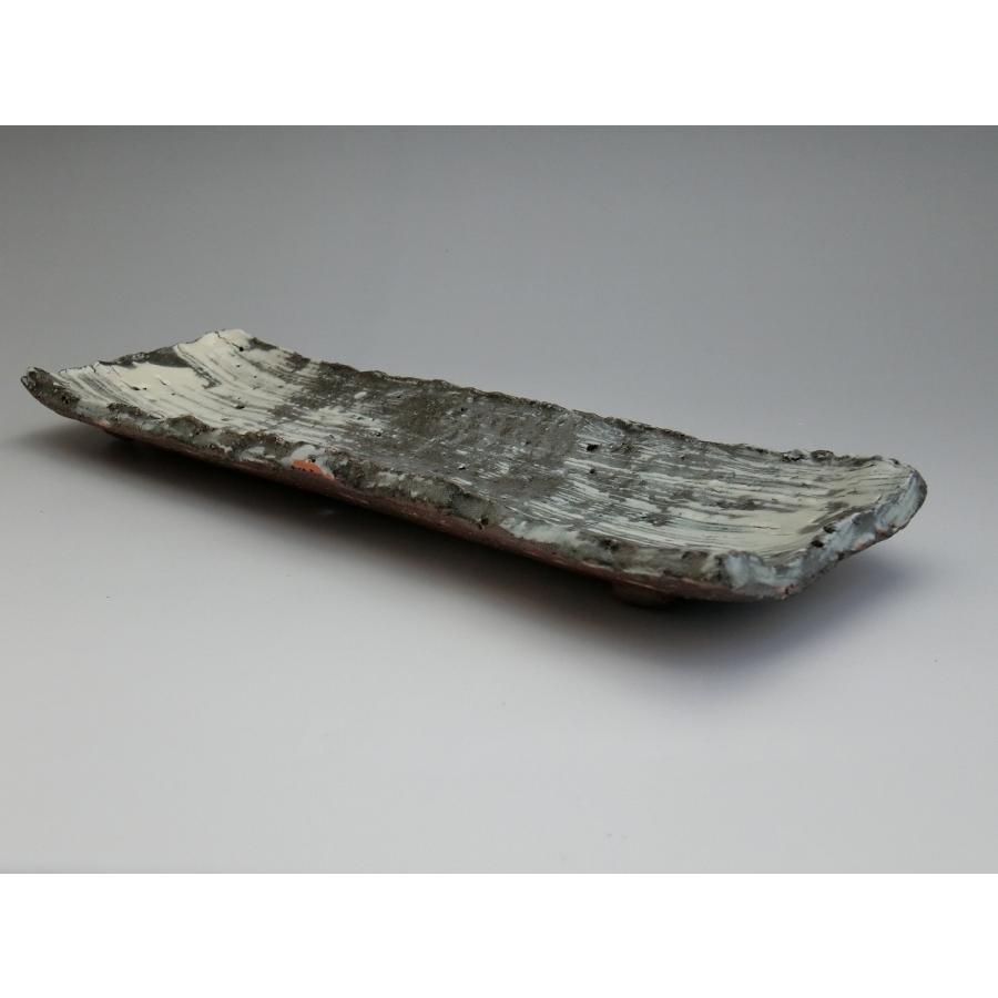 中川自然坊窯　刷毛目唐津一尺長皿　唐津焼 |  | 03