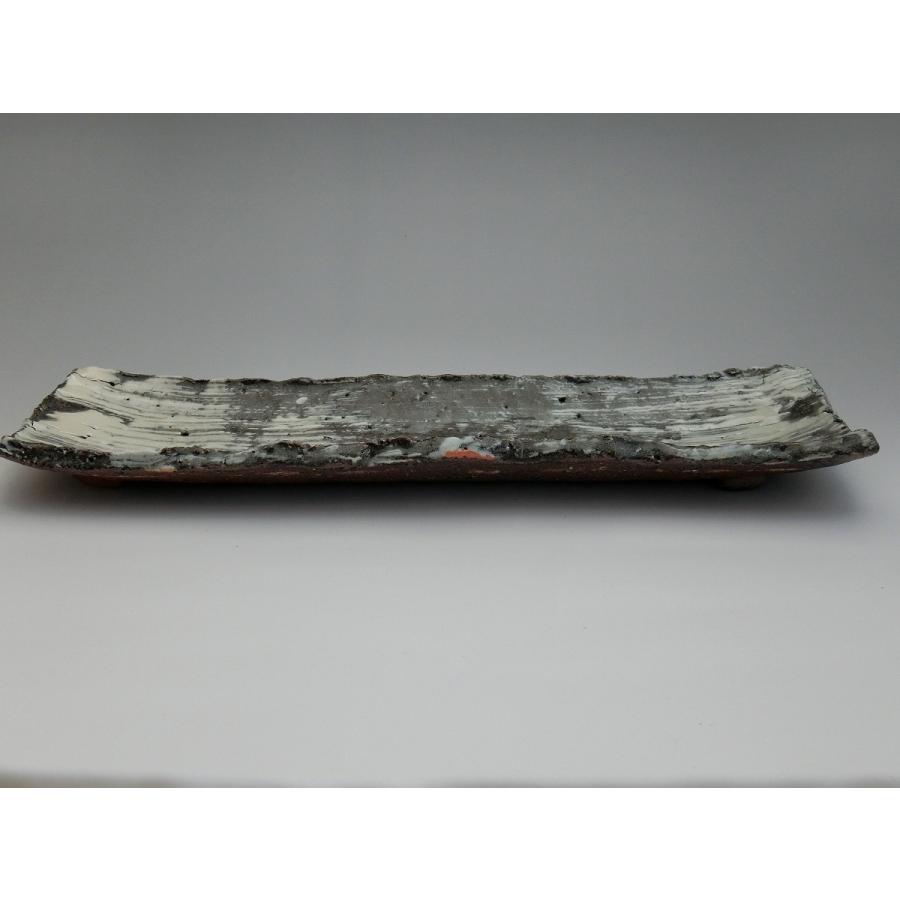 中川自然坊窯　刷毛目唐津一尺長皿　唐津焼 |  | 04