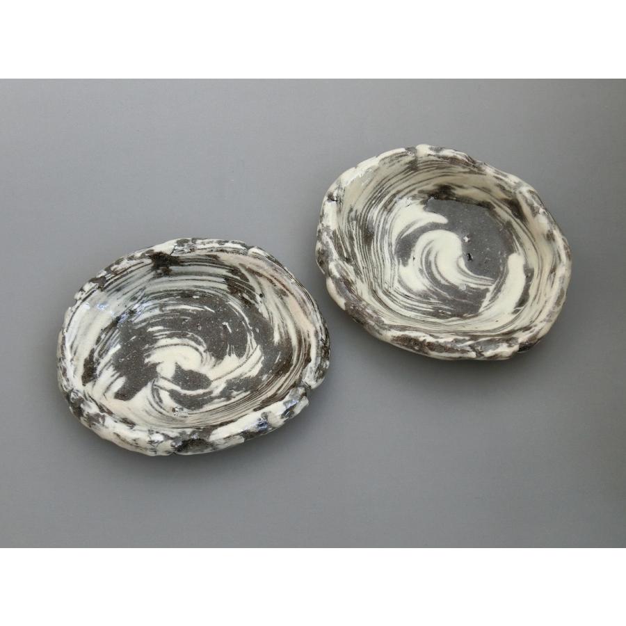 中川自然坊窯　刷毛目唐津豆皿　2客　唐津焼 |  | 01