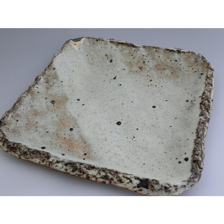 中川自然坊窯　粉引唐津角皿（大）　唐津焼 |  | 01