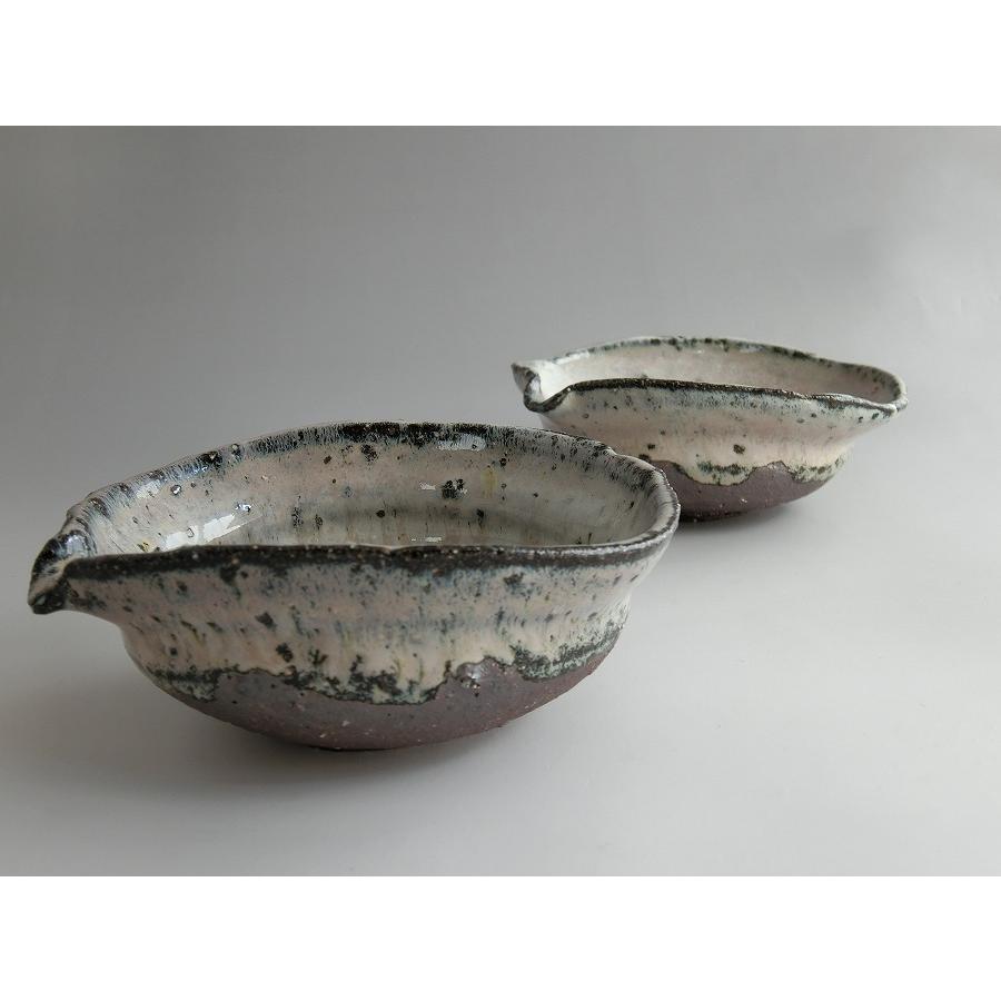 【唐津焼中川自然坊窯】中川恭平作　斑唐津片口向付　二客 |  | 03