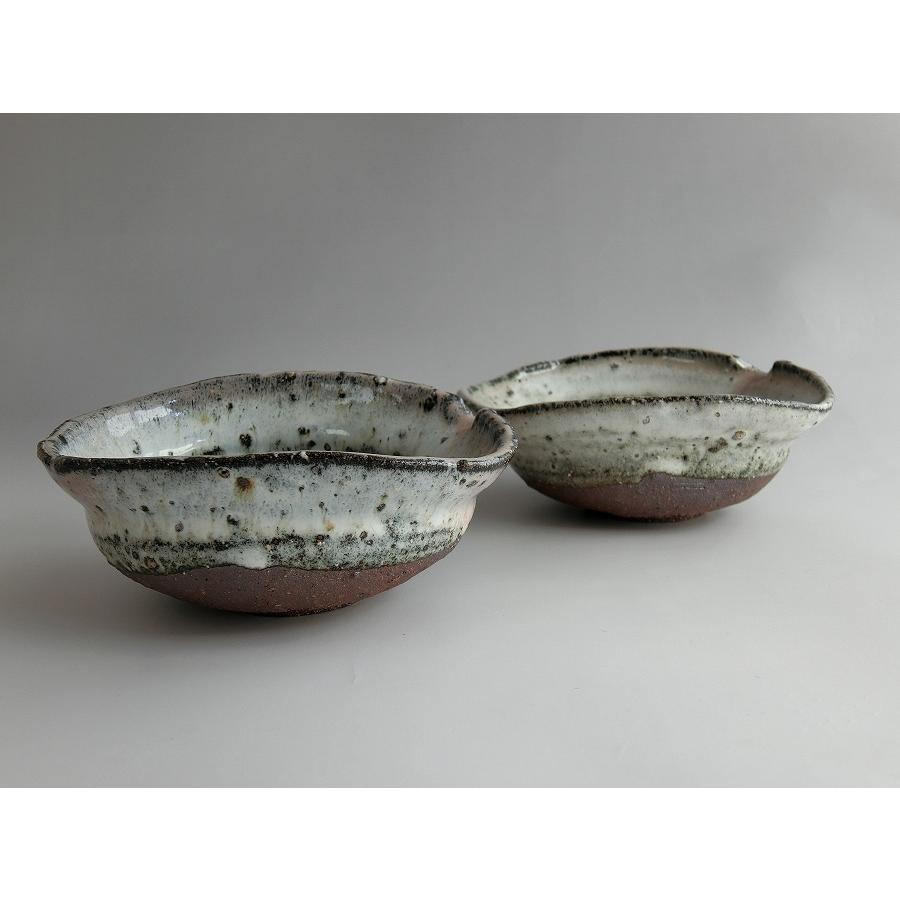 【唐津焼中川自然坊窯】中川恭平作　斑唐津片口向付　二客 |  | 05