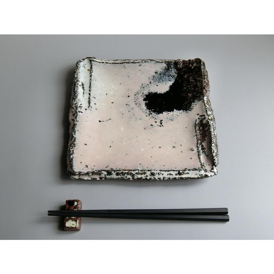 【唐津焼中川自然坊窯】中川恭平作 朝鮮唐津角皿（大） |  | 03