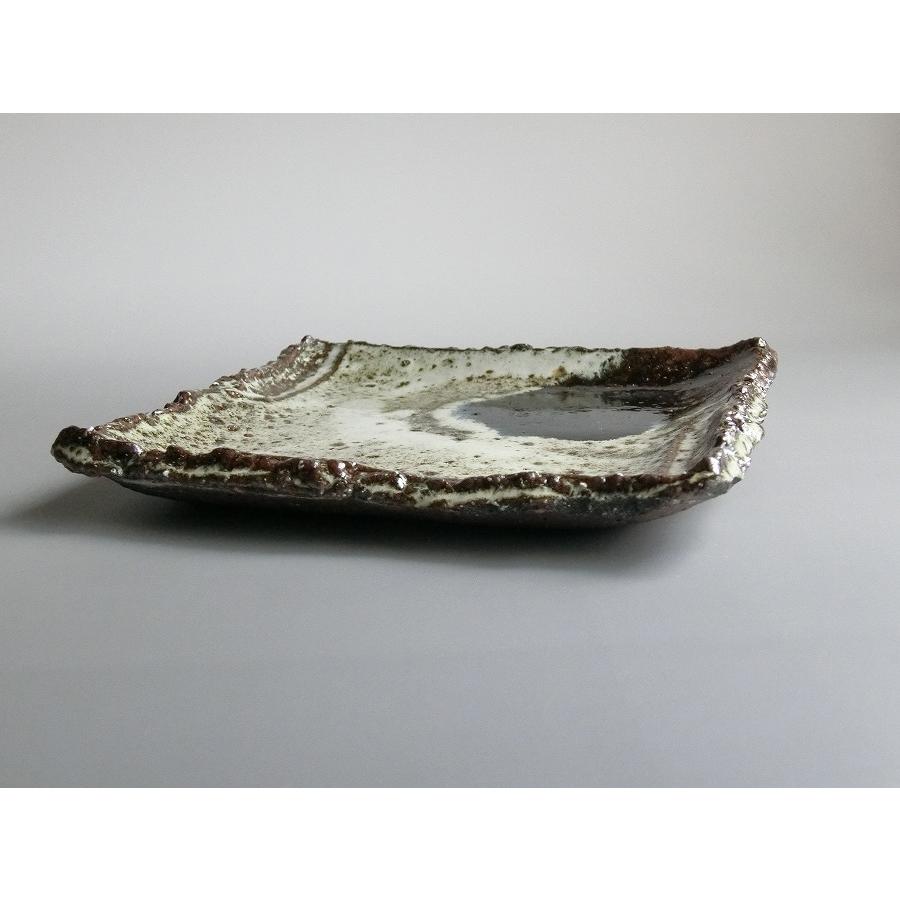 【唐津焼中川自然坊窯】中川恭平作 朝鮮唐津角皿（大） |  | 01