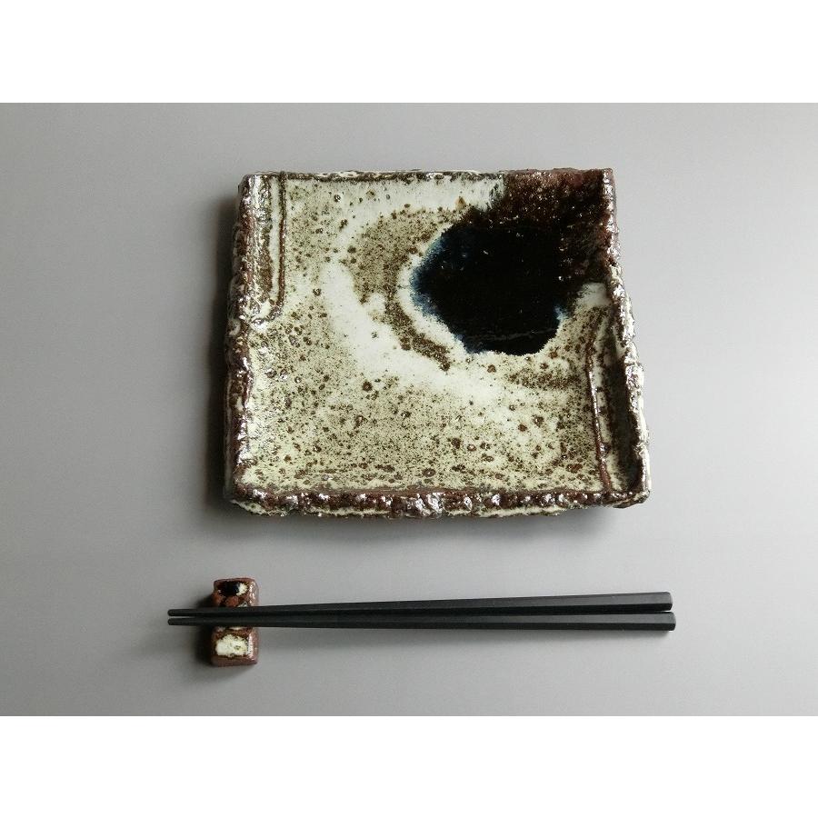 【唐津焼中川自然坊窯】中川恭平作 朝鮮唐津角皿（大） |  | 07