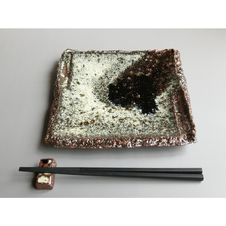 【唐津焼中川自然坊窯】中川恭平作 朝鮮唐津角皿（大） |  | 05