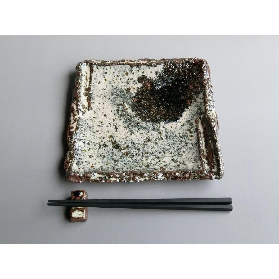 【唐津焼中川自然坊窯】中川恭平作 朝鮮唐津角皿（大） |  | 03