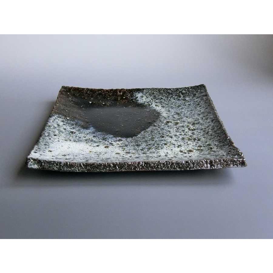 【唐津焼中川自然坊窯】中川恭平作 朝鮮唐津八寸角皿 |  | 01