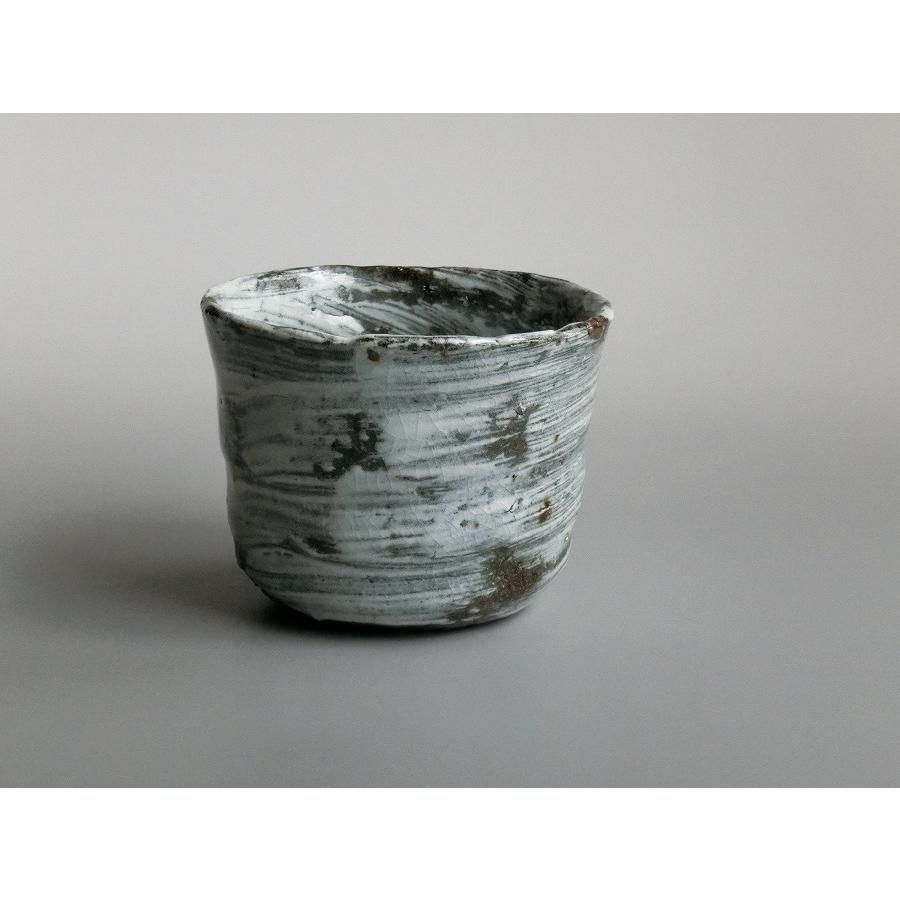 【唐津焼中川自然坊窯】中川恭平作 刷毛目唐津焼酎杯　桐箱付 |  | 03