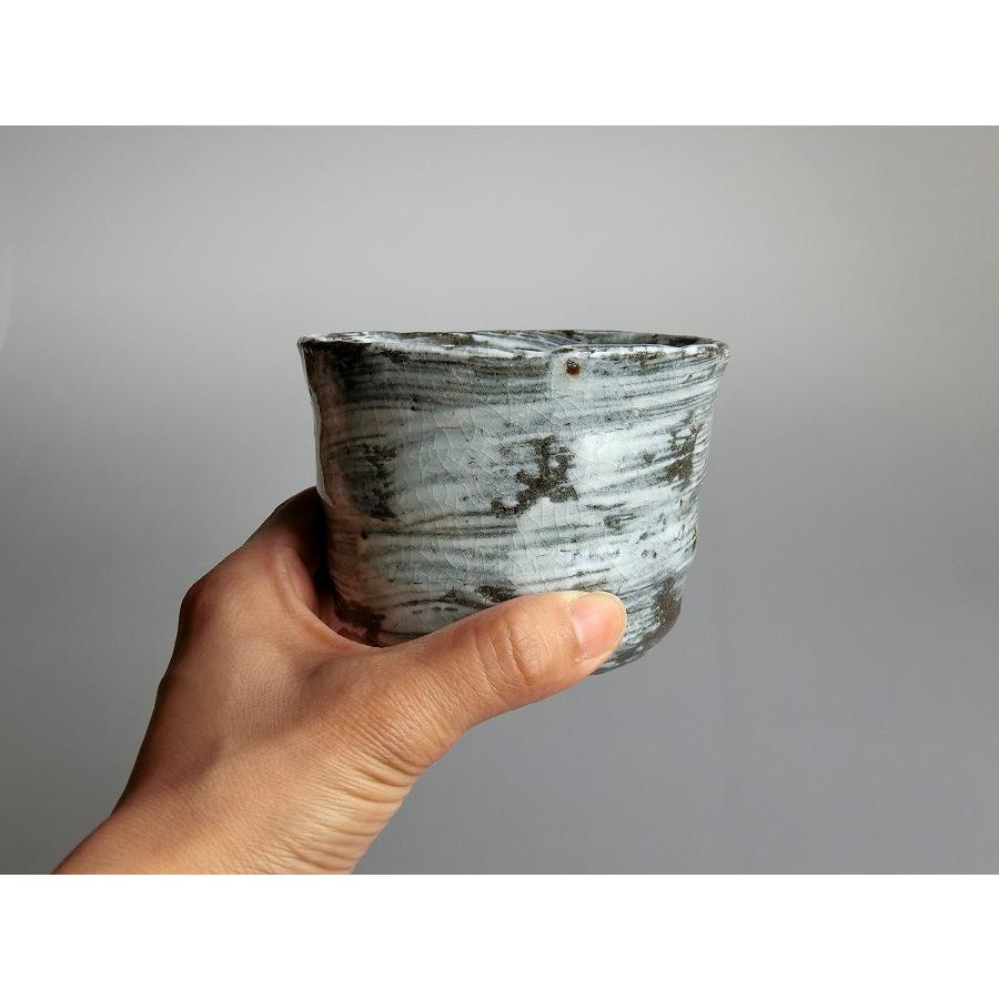 【唐津焼中川自然坊窯】中川恭平作 刷毛目唐津焼酎杯　桐箱付 |  | 06