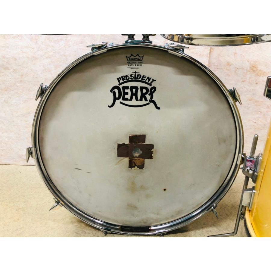 50%OFF!】【50%OFF!】中古 Pearl President ドラム4点セット (u75611