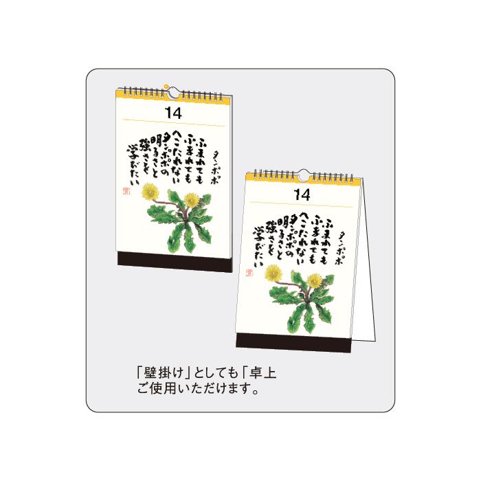 新日本カレンダー カレンダー 2026年 壁掛け 心の花 小籔実英 万年