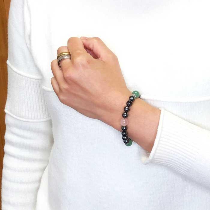 ポイント5倍】ヘマタイト磁気開運ブレスレット 金運・健康運・厄除け