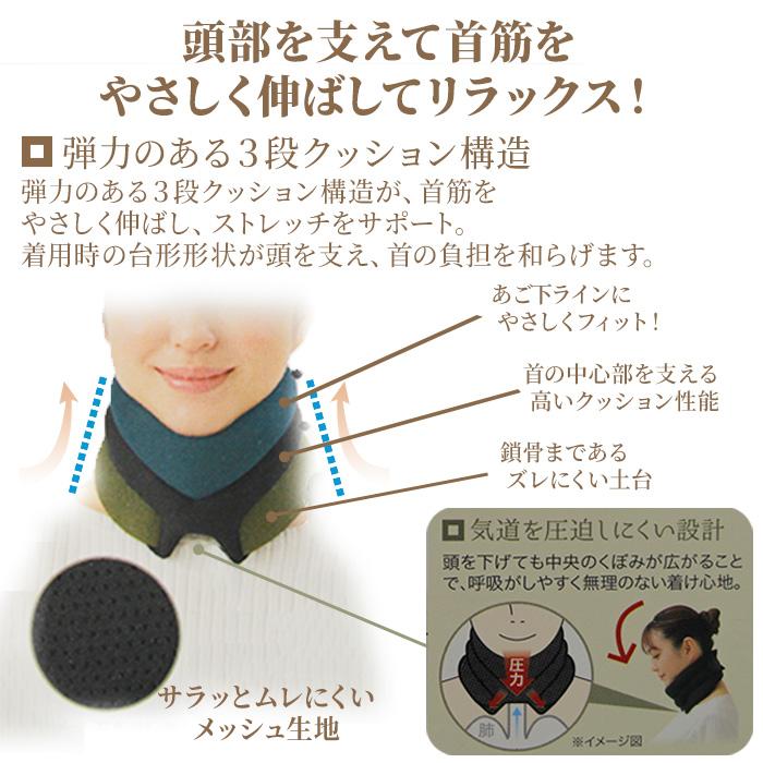 Dr.PRO ぐいっと伸ばす首かるさん 首サポーター ストレートネック