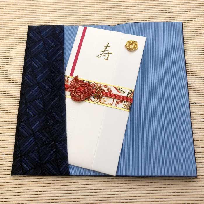 袱紗 ふくさ 西陣織 金封ふくさ よろけ格子 992858 慶弔両用 メンズ