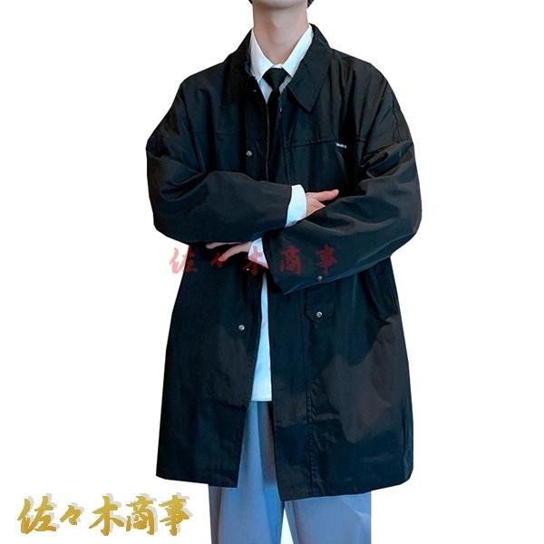 トレンチコート アウター メンズ ミドル丈 折り襟 春秋 薄手 防風 防寒 おしゃれ かっこいい スプリングコート カジュアル 通学 通勤 正規