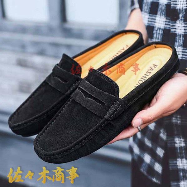 ドライビングシューズ スエード かかとなし 本革 24-28cm ドライビングシューズ スエード かかとなし 本革 24-28cm