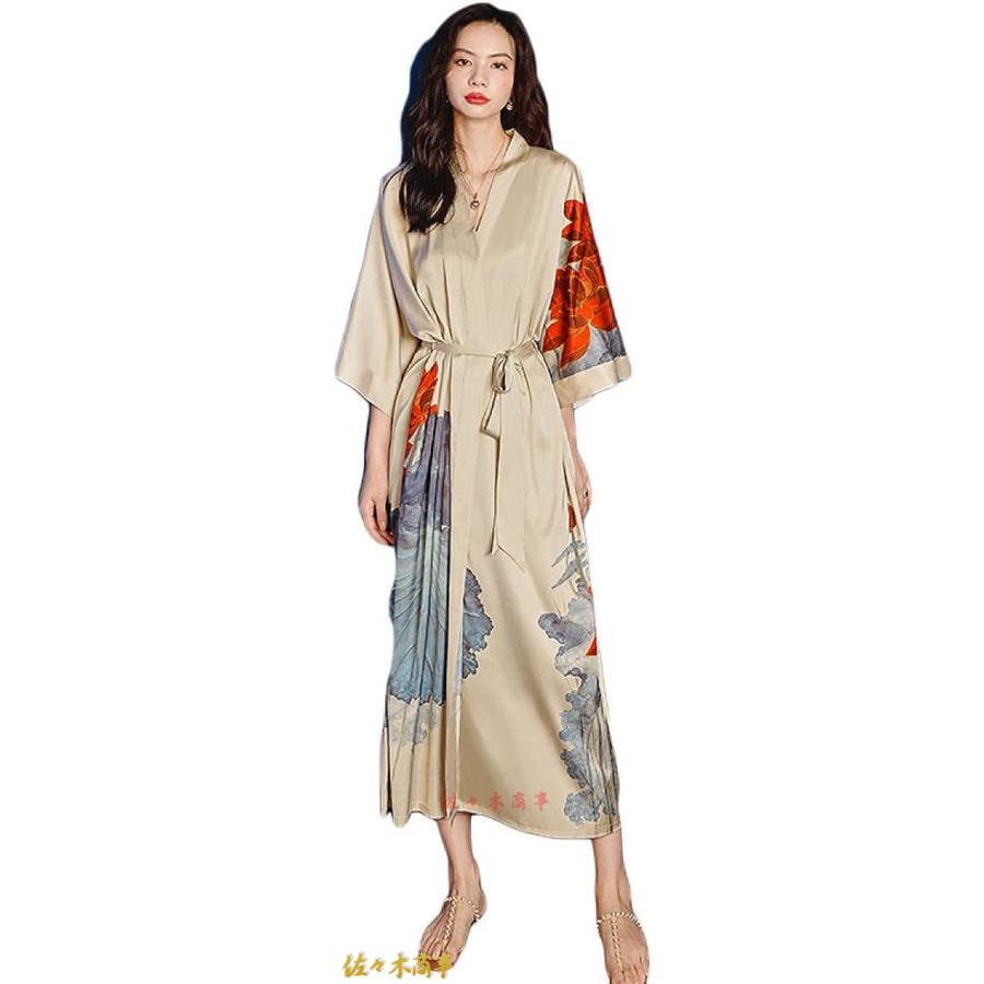 ゴールド【ガウンワンピース】金色ロングガウン シルクタッチ  