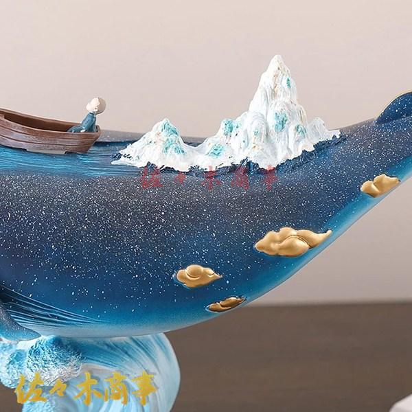 卓上置物 現代の創造的なクジラ像の装飾ファッション動物アート彫刻屋内リビングルームの本棚手作りの像の装飾 家の装飾の彫像 (Color :｜jinichirosasaki｜05